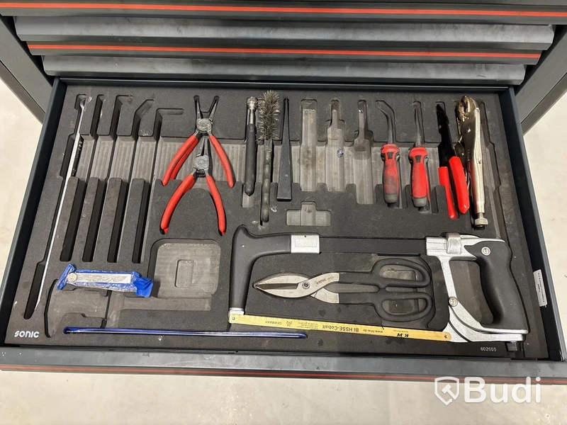 Sonic S12 tool trolley, incl. contents