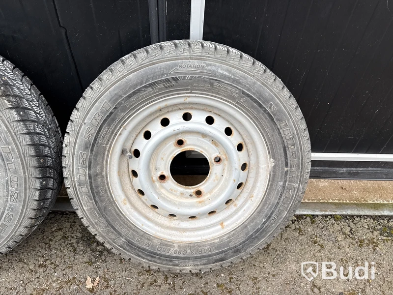 2 st släpvagnshjul (dubb) Imperial Ice-Plus SR1 (155R13C)