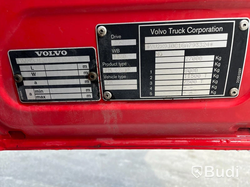 Liftdumper Volvo FMX 330 6x2 | 2016 | Euro6 | Nybesiktigad