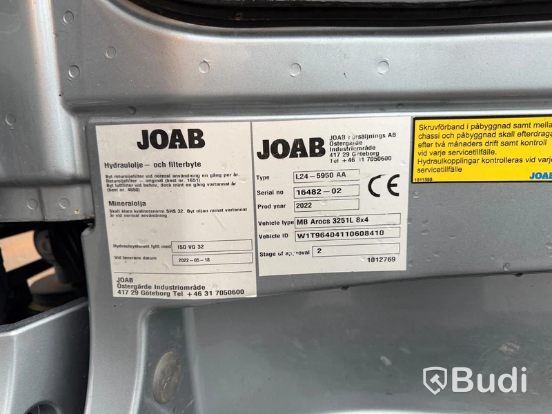 Tridemväxlare Mercedes-Benz Arocs -2022  | JOAB 24 ton | Plogutrustad