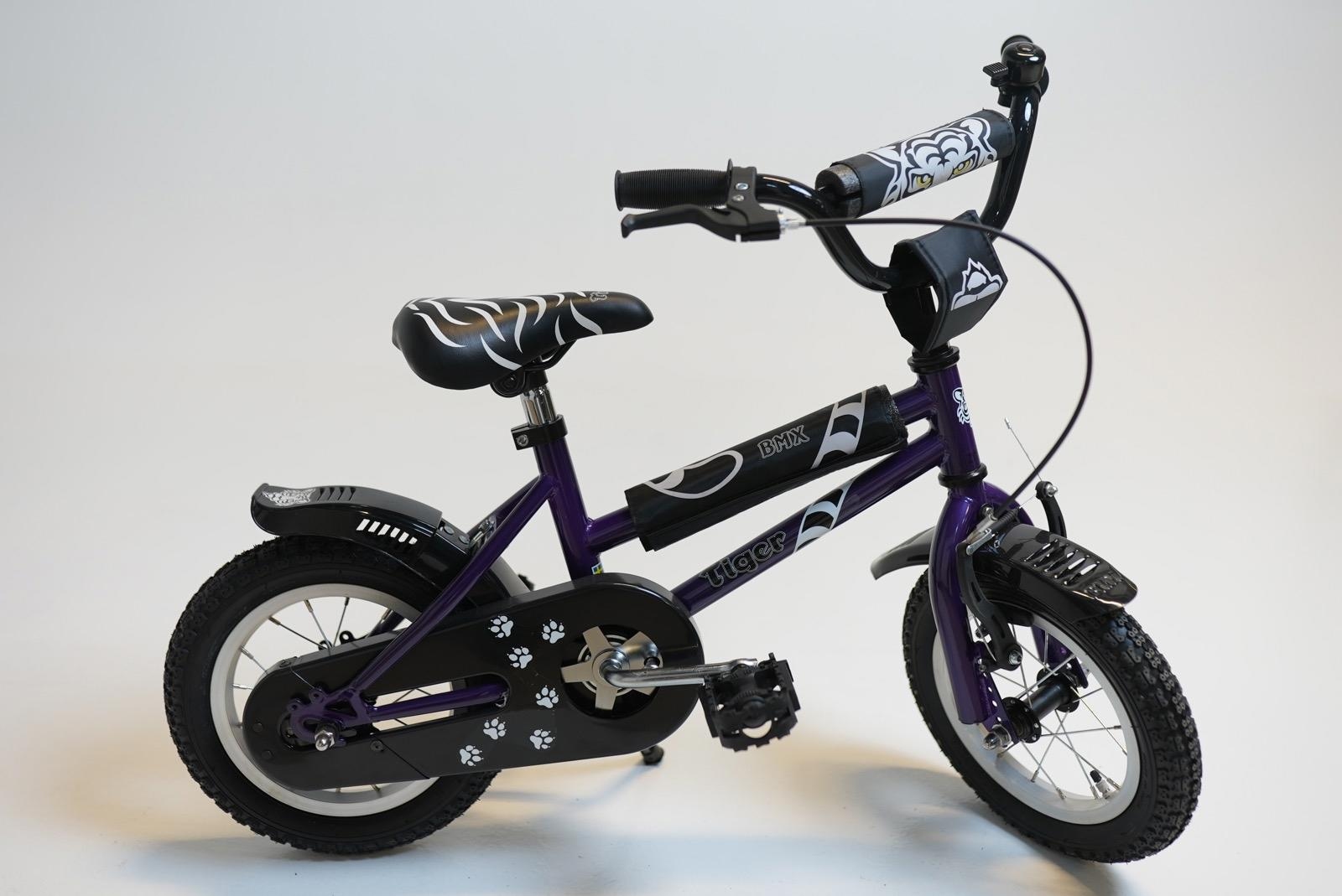 Cykel Tiger, BMX, hjul 12 tum, ram 6 tum, lila