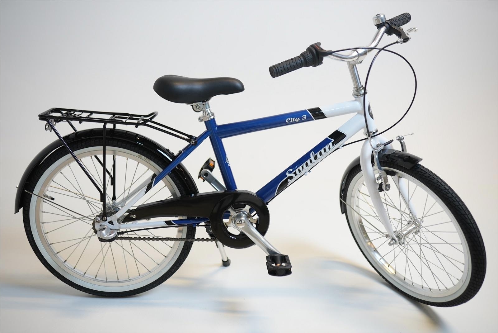 Cykel Svalan, City3, hjul 20 tum, ram 10 tum, vit/blå