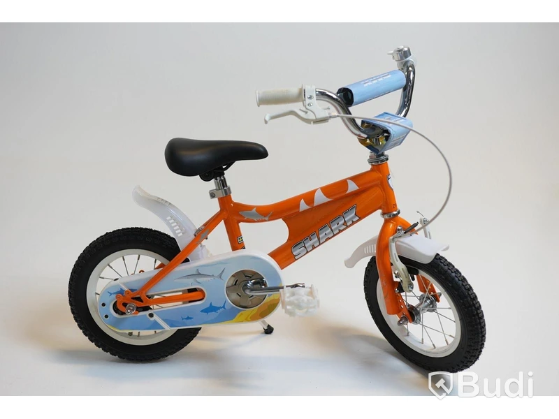 (NEW) Shark BMX bike, 12-inch wheels, 6-inch frame, mango