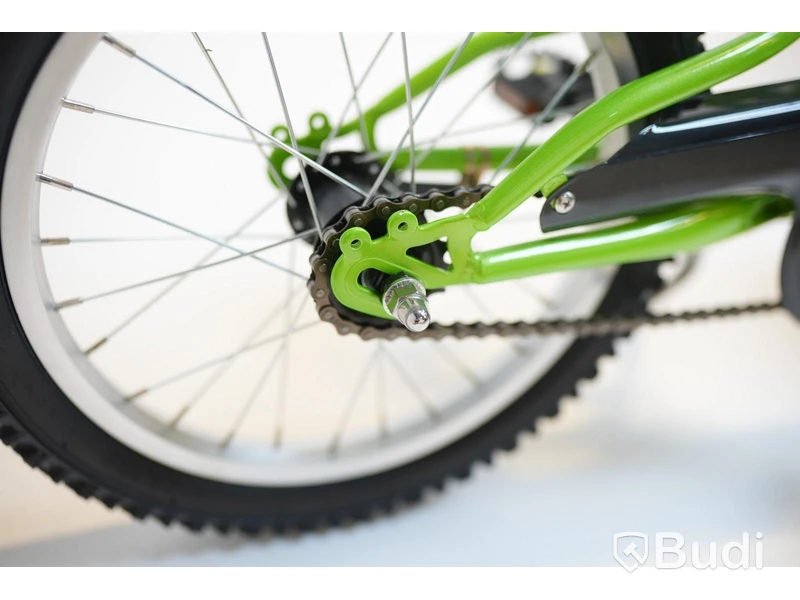 Cykel Tiger, MTB heldämpad, hjul 16 tum, ram 8 tum, svart/grön
