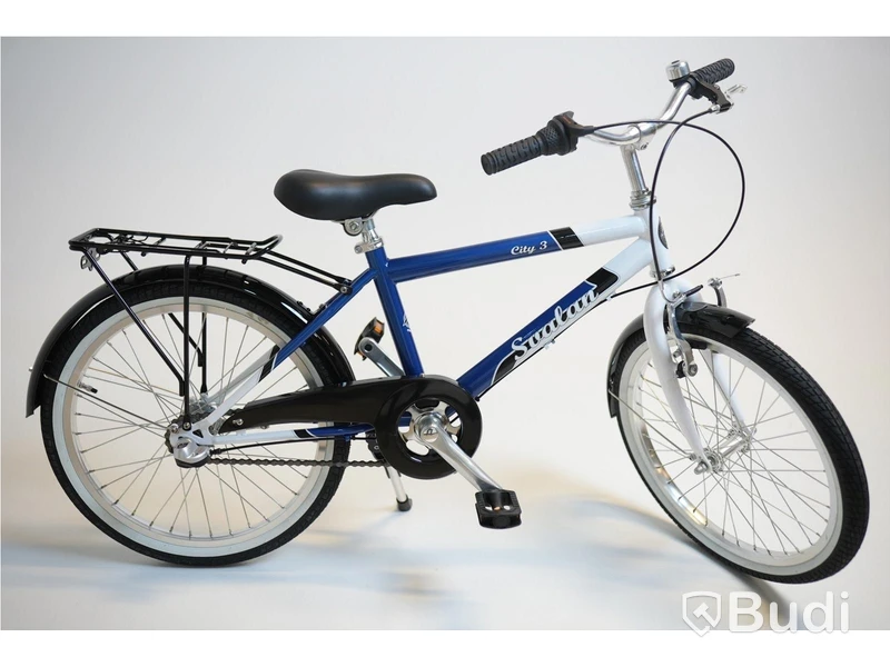 Cykel Svalan, City3, hjul 20 tum, ram 10 tum, vit/blå