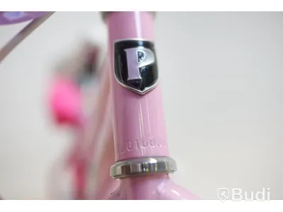 Cykel inkl. stödhjul Pollux, med docksits, hjul 12 tum, ram 6 tum, rosa