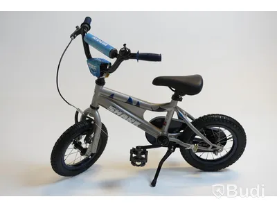 Cykel Shark, BMX, hjul 12 tum, ram 6 tum, silver