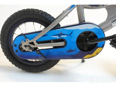 Cykel Shark, BMX, hjul 12 tum, ram 6 tum, silver