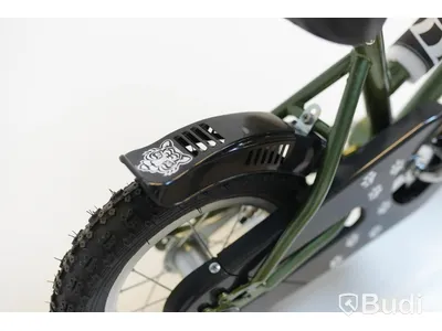 (NEW) Tiger BMX bike, 12-inch wheels, 6-inch frame, olive green