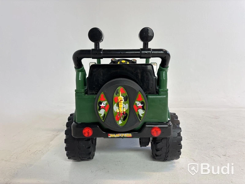 Eldriven leksaksbil, Militärjeep, grön