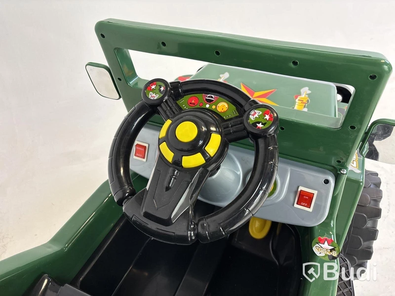 Eldriven leksaksbil, Militärjeep, grön