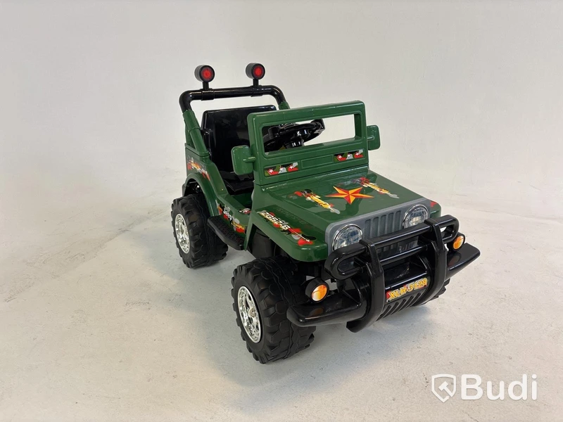 Eldriven leksaksbil, Militärjeep, grön