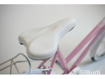 Cykel Svalan, City, hjul 24 tum, ram 14 tum, vit/ljus rosa