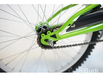 Cykel Tiger, MTB heldämpad, hjul 20 tum, ram 10 tum, svart/grön