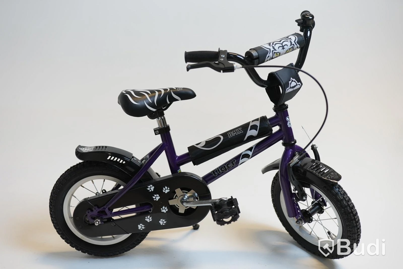 (NEW) Tiger BMX bicycle, 12-inch wheels, 6-inch frame, purple