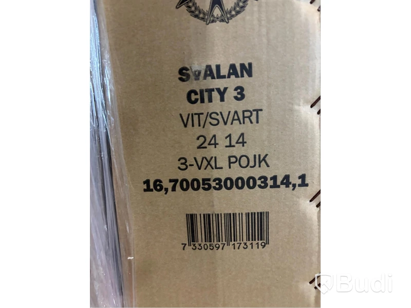 Cykel Svalan, City3, hjul 24 tum, ram 14 tum, vit/svart