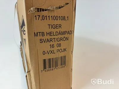 Cykel Tiger, MTB heldämpad, hjul 16 tum, ram 8 tum, svart/grön