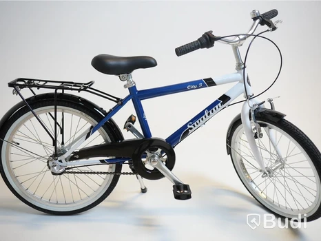 Cykel Svalan, City3, hjul 20 tum, ram 10 tum, vit/blå