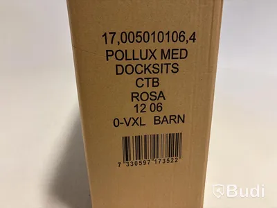 Cykel inkl. stödhjul Pollux, med docksits, hjul 12 tum, ram 6 tum, rosa