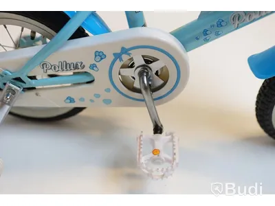 Cykel inkl. stödhjul Pollux, med docksits, hjul 12 tum, ram 6 tum, blå