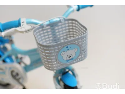 Cykel inkl. stödhjul Pollux, med docksits, hjul 12 tum, ram 6 tum, blå
