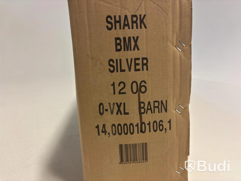 Cykel Shark, BMX, hjul 12 tum, ram 6 tum, silver