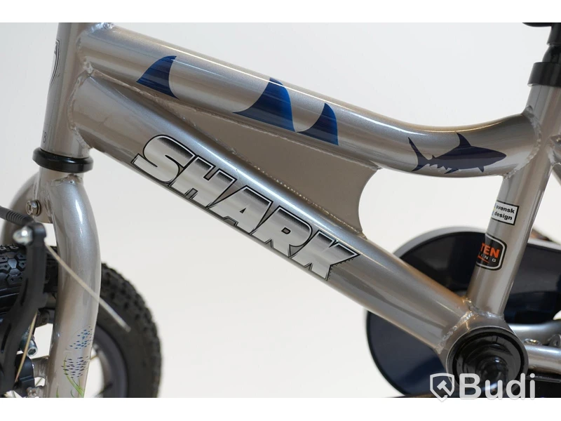 Cykel Shark, BMX, hjul 12 tum, ram 6 tum, silver
