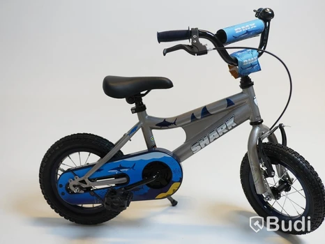 Cykel Shark, BMX, hjul 12 tum, ram 6 tum, silver