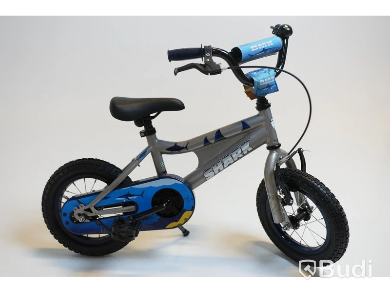 Cykel Shark, BMX, hjul 12 tum, ram 6 tum, silver