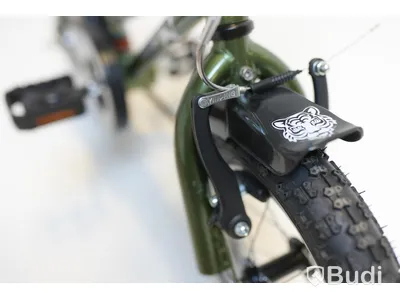 Cykel Tiger, BMX, hjul 12 tum, ram 6 tum, olivgrön
