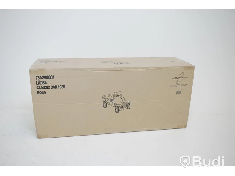 (NEW) Nordic Bike Pedal Car, Classic Car 1935, Pink.