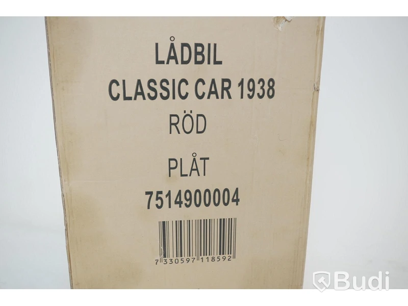 (NEW) Sleipner Pedal Car, Classic Car 1938, Red.