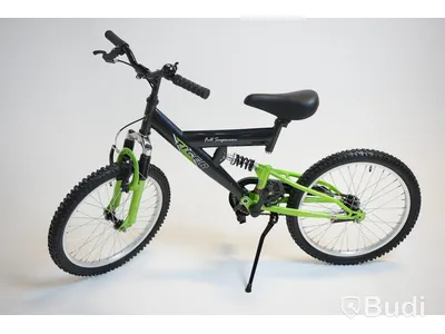 Cykel Tiger, MTB heldämpad, hjul 20 tum, ram 10 tum, svart/grön