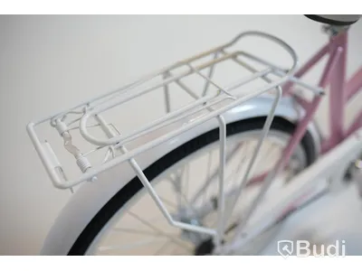 Cykel Svalan, City, hjul 24 tum, ram 14 tum, vit/ljus rosa