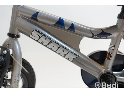 Cykel Shark, BMX, hjul 12 tum, ram 6 tum, silver
