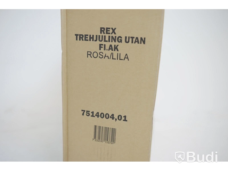 Trehjuling Rex, utan flak, rosa/lila