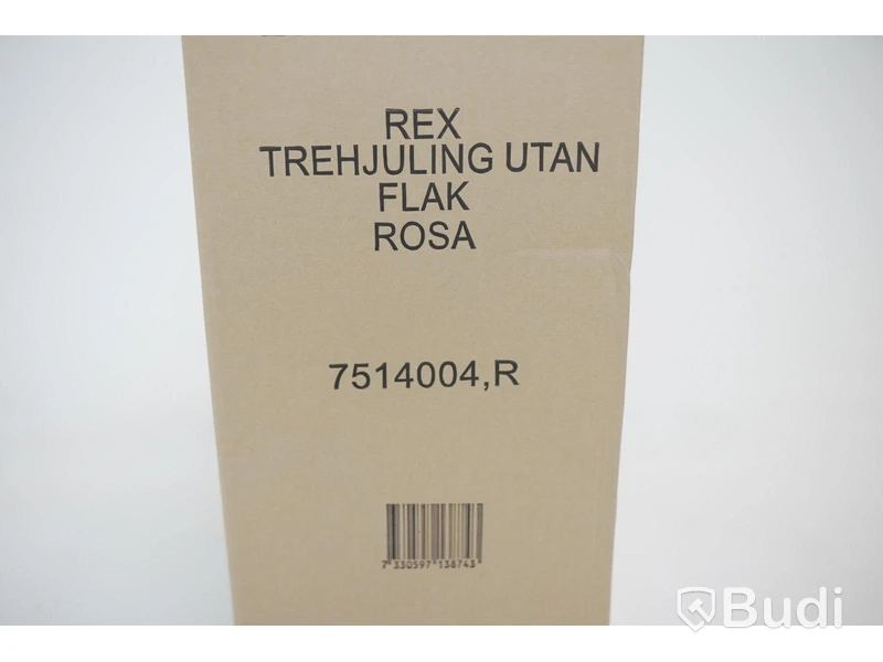 Trehjuling Rex, utan flak, rosa