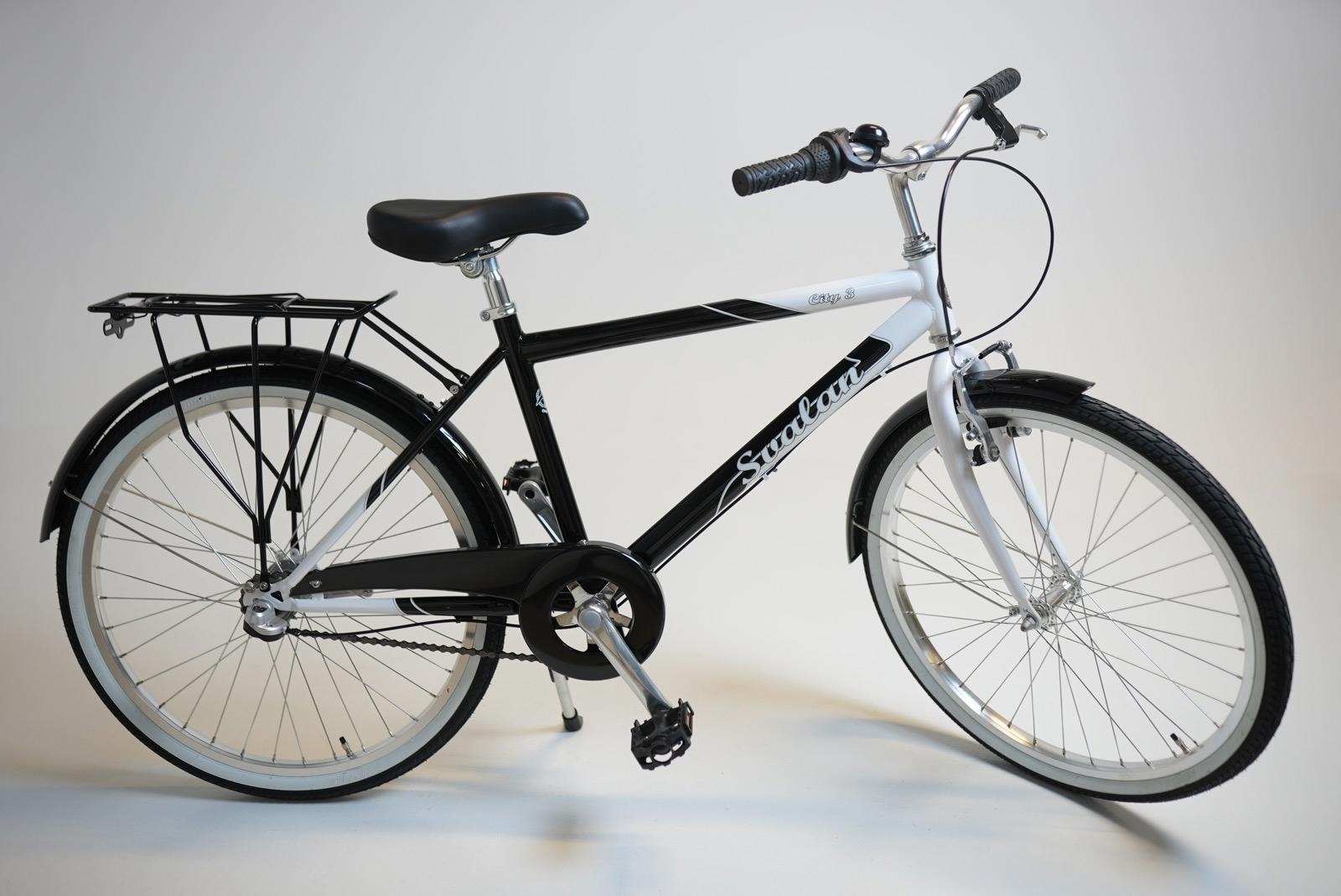 Cykel Svalan, City3, hjul 24 tum, ram 14 tum, vit/svart