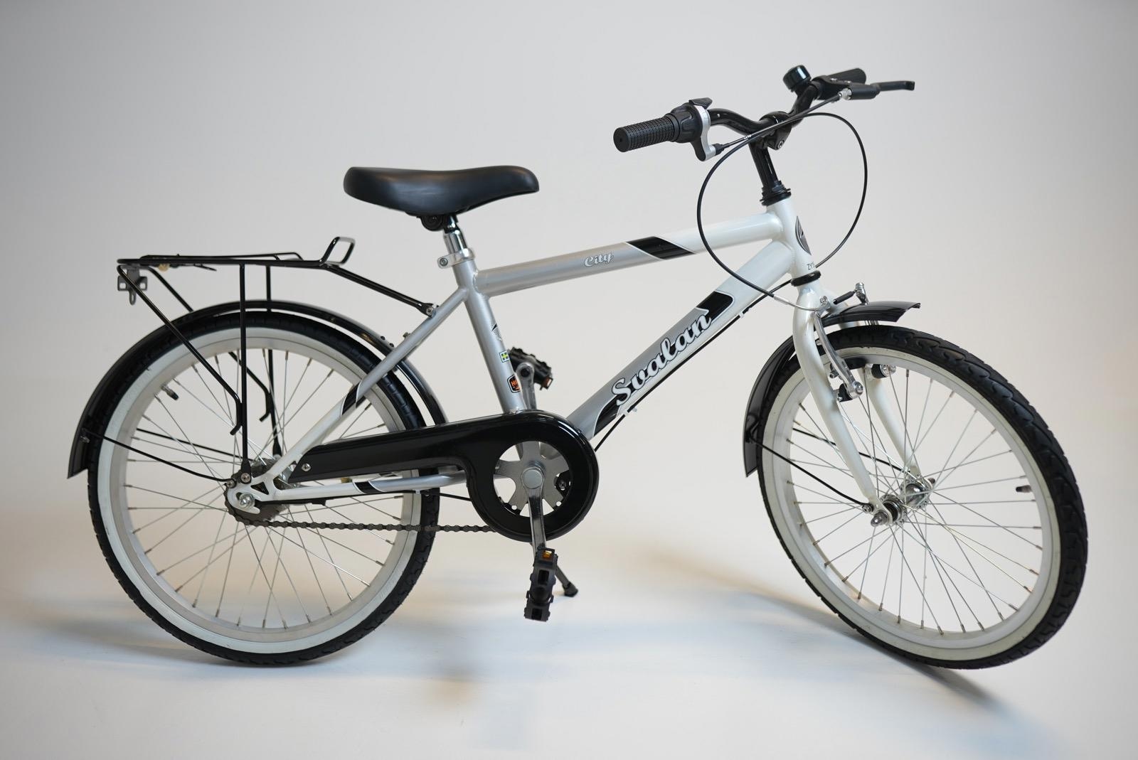 Cykel Svalan, City3, hjul 20 tum, ram 10 tum, vit/silver