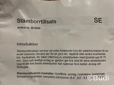 Stämborrtillsats SE, till pelarborrmaskin