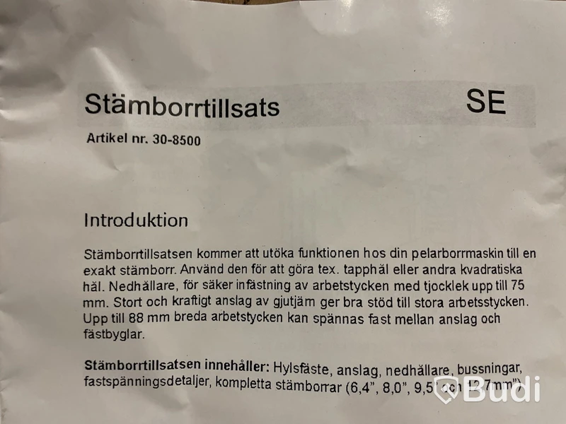 Stämborrtillsats SE, till pelarborrmaskin