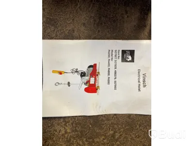 Vinsch, elektrisk lyftanordning, röd