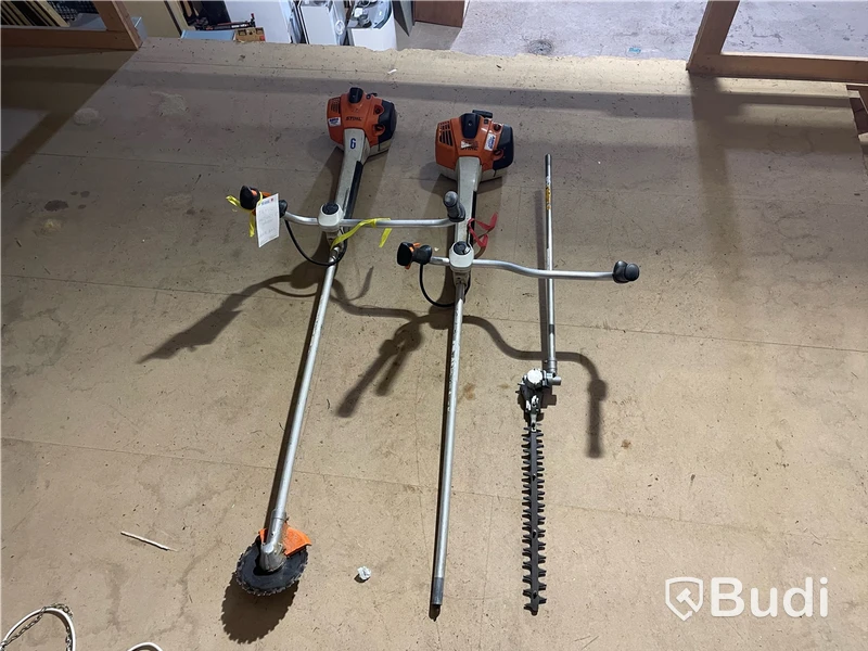 2 st Stihl, röjsåg och häcksax, Startar ej