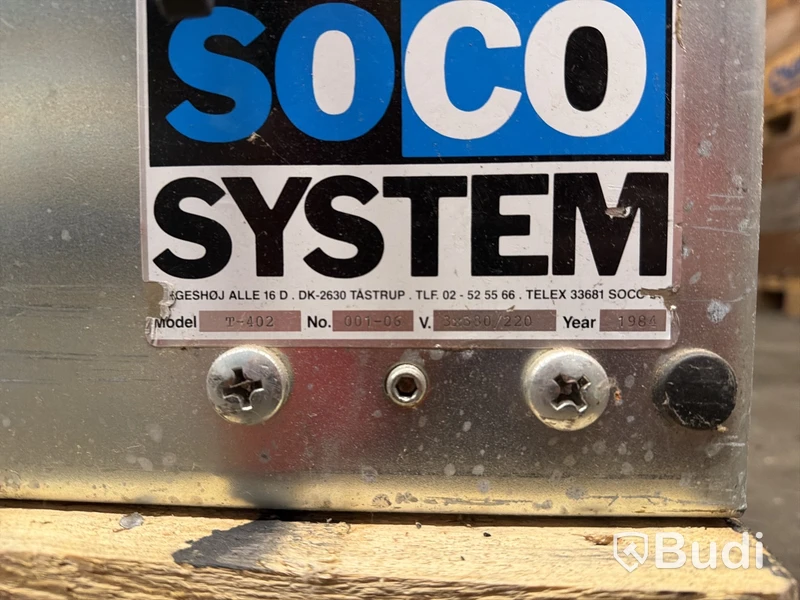 Kartongförslutare Soco System T-402, 1984