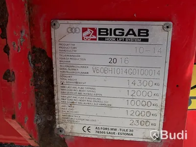 Lastväxlarvagn Bigab 10-14, -2016