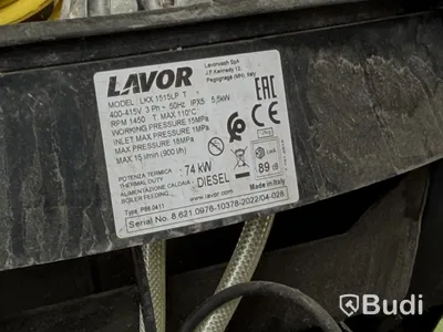 Hetvattentvätt Lavor LXK 1515 LP T, 3-fas, 5500 W