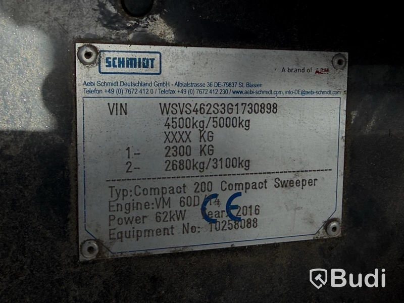 Sopmaskin Schmidt Compact 200 -2016