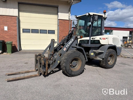 Hjullastare Terex TL100, gafflar, -2011
