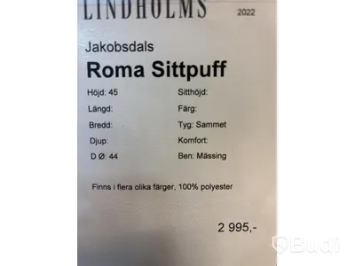 Sittpuff Jakobsdals Roma. Ord. pris inkl. moms: ca 2995 kr