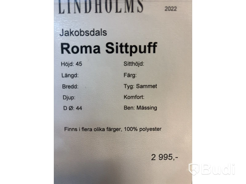 Sittpuff Jakobsdals Roma. Ord. pris inkl. moms: ca 2995 kr